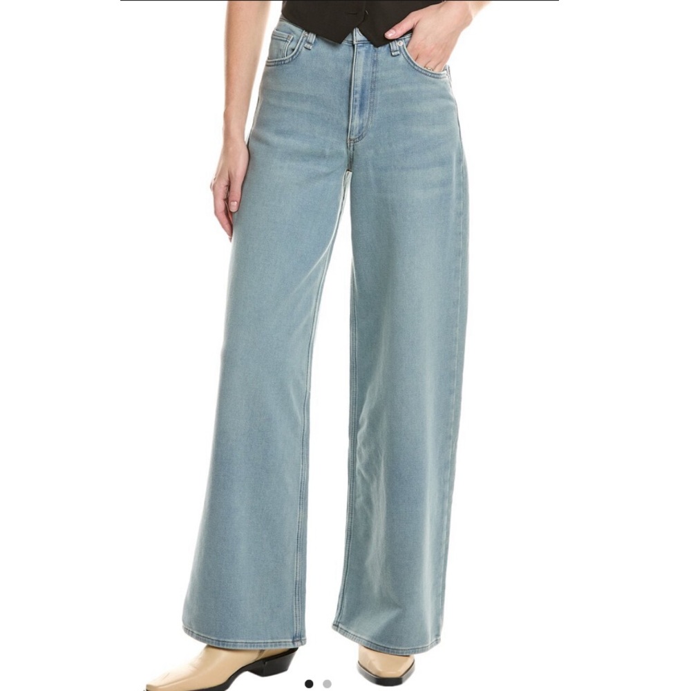Rag & Bone Serena Ultra Stretch Wide Leg Jeans in Light Wash- Size 24.
